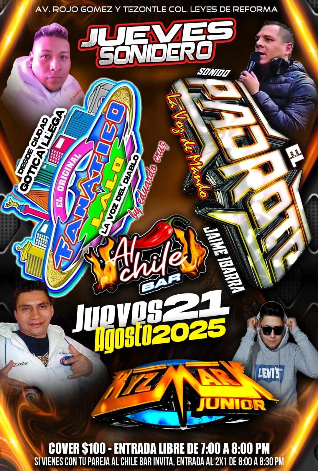 Jueves Sonidero- El pardrote (Jaime Ibarra), El original fantastico Lalo (La voz del diablo), RyzMartk Junior